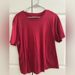 plain red tee